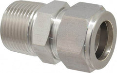 Ham-Let - 3/4" OD, Grade 316Stainless Steel Male Connector - Comp x MNPT Ends - Eagle Tool & Supply