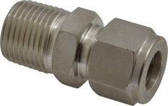 Ham-Let - 1/2" OD, Grade 316Stainless Steel Male Connector - Comp x MNPT Ends - Eagle Tool & Supply