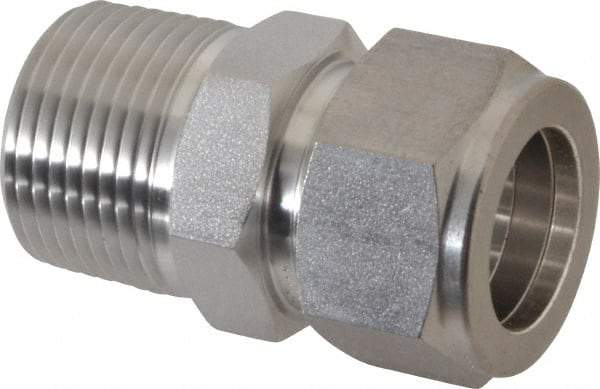 Ham-Let - 3/4" OD, Grade 316Stainless Steel Male Connector - Comp x MNPT Ends - Eagle Tool & Supply