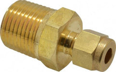 Ham-Let - 1/4" OD, Brass Male Connector - Comp x MNPT Ends - Eagle Tool & Supply