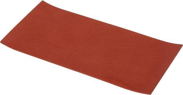 Made in USA - 6" Wide, 1/8" Thick, Silicone Rubber Foam Sheet - 30 Durometer, Orange-Red, -60 to 500°F, 650 psi Tensile Strength, Cut-to-Length - Eagle Tool & Supply