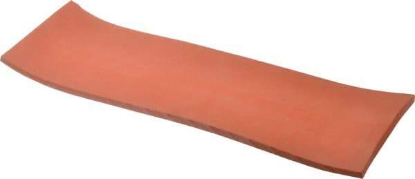 Made in USA - 4" Wide, 1/4" Thick, Silicone Rubber Foam Sheet - 30 Durometer, Orange-Red, -60 to 500°F, 650 psi Tensile Strength, Cut-to-Length - Eagle Tool & Supply