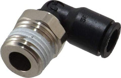 Legris - 1/4" Outside Diam, 1/4 BSPT, Nylon Push-to-Connect Tube Male Elbow - 290 Max psi, Tube to Male BSPT Connection, Buna Nitrile O-Ring - Eagle Tool & Supply