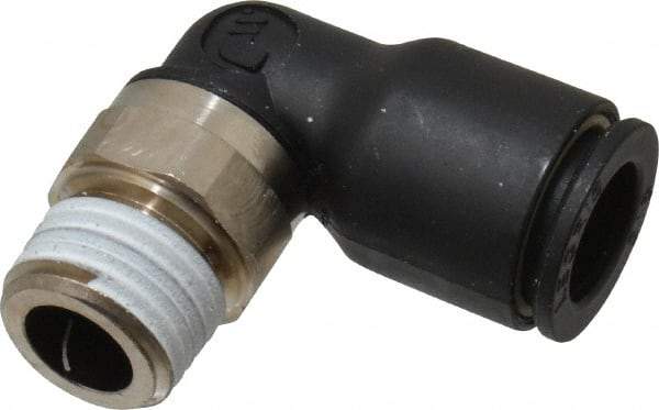 Legris - 3/8" Outside Diam, 1/4 BSPT, Nylon Push-to-Connect Tube Male Elbow - 290 Max psi, Tube to Male BSPT Connection, Buna Nitrile O-Ring - Eagle Tool & Supply