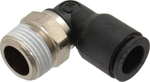 Legris - 3/8" Outside Diam, 3/8 BSPT, Nylon Push-to-Connect Tube Male Elbow - 290 Max psi, Tube to Male BSPT Connection, Buna Nitrile O-Ring - Eagle Tool & Supply