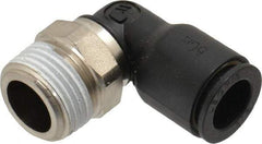 Legris - 3/8" Outside Diam, 3/8 BSPT, Nylon Push-to-Connect Tube Male Elbow - 290 Max psi, Tube to Male BSPT Connection, Buna Nitrile O-Ring - Eagle Tool & Supply