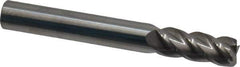 Accupro - 5/16", 4 Flute, Single End, Solid Carbide, 0.03" Corner Radius End Mill - 2-1/2" OAL, 40° Helix, Right Hand Flute, 3/4" LOC, Right Hand Cut - Eagle Tool & Supply