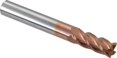 Accupro - 5/16", 4 Flute, Single End, Solid Carbide, 0.015" Corner Radius End Mill - 2-1/2" OAL, 40° Helix, Right Hand Flute, 3/4" LOC, Right Hand Cut - Eagle Tool & Supply