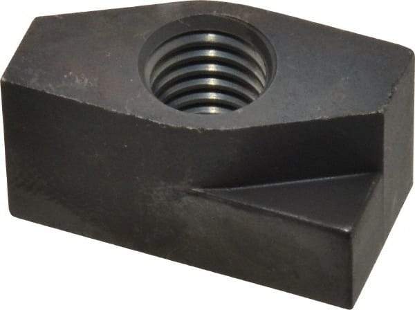 Gibraltar - 1/2-13 Blind Tapped Quarter Turn T Slot Nut - 11/16" Slot Width, 11/16 x 0.427" Base Width x Height, 1-3/8 x 3/4" OAL x Height - Eagle Tool & Supply