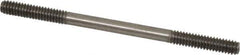 Gibraltar - 1/4-20 4" OAL Equal Double Threaded Stud - Stainless Steel, Black Oxide Finish, 1" Equal Thread Length - Eagle Tool & Supply