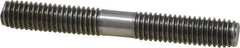 Gibraltar - 3/8-16 3" OAL Equal Double Threaded Stud - Stainless Steel, Black Oxide Finish, 1-1/8" Equal Thread Length - Eagle Tool & Supply
