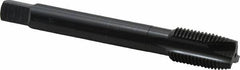 OSG - M14x1.50 Metric Fine, 3 Flute, Oxide Finish, Vanadium High Speed Steel Spiral Point Tap - Plug Chamfer, Right Hand Thread, 100mm OAL, 1.417" Thread Length, 0.429" Shank Diam, 6H Class of Fit, Series 259 - Exact Industrial Supply