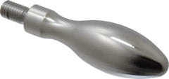 Gibraltar - M10x1.5 Threaded Stem, Fixed Handwheel & Machine Handle - Steel Bulb Shape Handle, Steel Stem - Eagle Tool & Supply