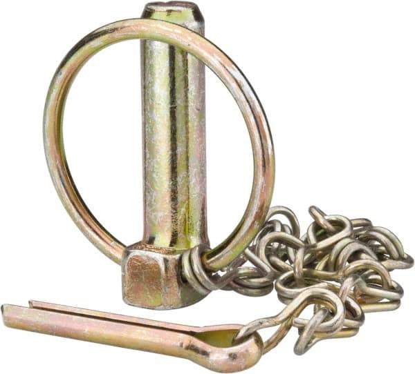 Made in USA - Lynch Pins Pin Diameter (Inch): 7/16 Usable Length (Inch): 1-9/16 - Eagle Tool & Supply