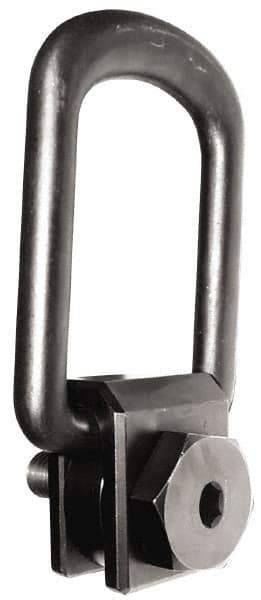 Jergens - 2,500 Lbs. Load Limit, Alloy Steel Side Pull Hoist Ring - Black Oxide Finish, 5/8-11 Inch Thread Size, 2 Inch Diameter Ring - Eagle Tool & Supply