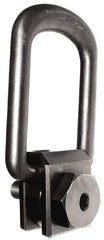 Jergens - 725 kg. Load Limit, Alloy Steel Side Pull Hoist Ring - Black Oxide Finish, M12x1.75 Thread Size, 51 mm Diameter Ring - Eagle Tool & Supply