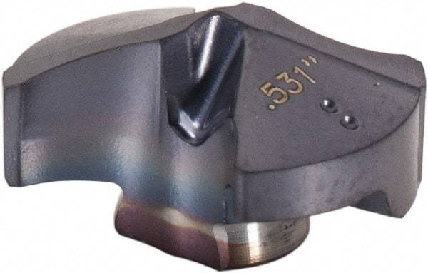 Ingersoll Cutting Tools - Series Y, 13.5mm Diam Grade IN2005 140° Replaceable Drill Tip - Carbide, TiAlN Finish, 13 Seat Size - Eagle Tool & Supply