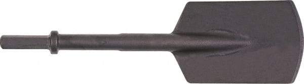 Ingersoll-Rand - 5-1/2" Head Width, 16" OAL, 0.7" Shank Diam, Spade Chisel - Hex Drive, Hex Shank, Steel - Eagle Tool & Supply