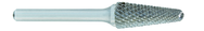 SL-5L6 -- 12mm x 28mm LOC x 6mm Shank x 6 OAL 14 Degree Included Angle Carbide Medium Tough Cut Burr - Eagle Tool & Supply