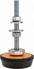 Mason Ind. - 3/8-16 Bolt Thread, 2.38" Wide Standard Deflection Stud Mount Leveling Pad & Mount - 250 Max Lb Capacity, 2-3/8" Base Diam - Eagle Tool & Supply