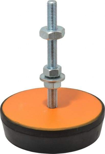 Mason Ind. - 5/8-11 Bolt Thread, 6.88" Wide Standard Deflection Stud Mount Leveling Pad & Mount - 6,000 Max Lb Capacity, 6-3/4" Base Diam - Eagle Tool & Supply