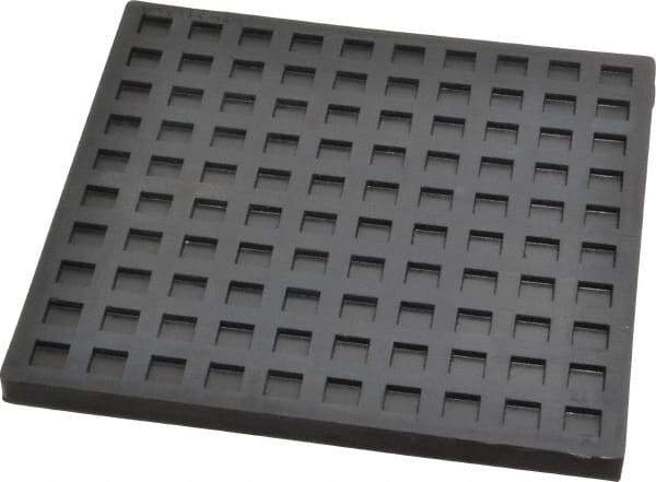 Mason Ind. - 6" Long x 6" Wide x 5/16" Thick, Nitrile, Machinery Leveling Pad & Mat - Black - Eagle Tool & Supply