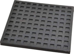 Mason Ind. - 6" Long x 6" Wide x 5/16" Thick, Nitrile, Machinery Leveling Pad & Mat - Black - Eagle Tool & Supply