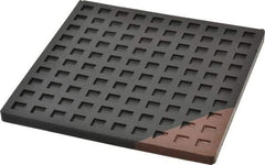 Mason Ind. - 6" Long x 6" Wide x 5/16" Thick, Nitrile, Machinery Leveling Pad & Mat - Brown - Eagle Tool & Supply