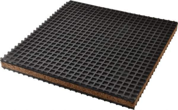 Mason Ind. - 12" Long x 12" Wide x 1" Thick, Neoprene ans Cork, Machinery Leveling Pad & Mat - Eagle Tool & Supply