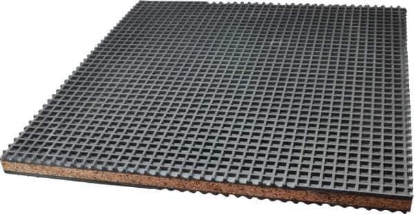 Mason Ind. - 18" Long x 18" Wide x 1" Thick, Neoprene ans Cork, Machinery Leveling Pad & Mat - Eagle Tool & Supply