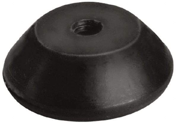 Mason Ind. - 3/8-16 Bolt Thread, 2-1/4" Wide Tapped Mount Leveling Pad & Mount - 150 Max Lb Capacity, 2-1/4" Base Diam - Eagle Tool & Supply