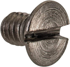 Value Collection - M4x0.70 Metric Coarse, 6mm OAL Slotted Drive Machine Screw - Flat Head, Grade 18-8 & A2 Stainless Steel, Uncoated, Without Washer - Eagle Tool & Supply