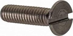 Value Collection - M4x0.70 Metric Coarse, 16mm OAL Slotted Drive Machine Screw - Flat Head, Grade 18-8 & A2 Stainless Steel, Uncoated, Without Washer - Eagle Tool & Supply