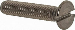 Value Collection - M4x0.70 Metric Coarse, 20mm OAL Slotted Drive Machine Screw - Flat Head, Grade 18-8 & A2 Stainless Steel, Uncoated, Without Washer - Eagle Tool & Supply