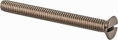 Value Collection - M4x0.70 Metric Coarse, 40mm OAL Slotted Drive Machine Screw - Flat Head, Grade 18-8 & A2 Stainless Steel, Uncoated, Without Washer - Eagle Tool & Supply