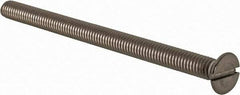 Value Collection - M4x0.70 Metric Coarse, 60mm OAL Slotted Drive Machine Screw - Flat Head, Grade 18-8 & A2 Stainless Steel, Uncoated, Without Washer - Eagle Tool & Supply