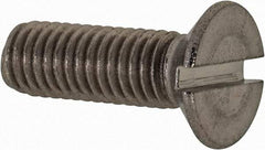 Value Collection - M5x0.80 Metric Coarse, 16mm OAL Slotted Drive Machine Screw - Flat Head, Grade 18-8 & A2 Stainless Steel, Uncoated, Without Washer - Eagle Tool & Supply