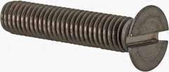 Value Collection - M5x0.80 Metric Coarse, 25mm OAL Slotted Drive Machine Screw - Flat Head, Grade 18-8 & A2 Stainless Steel, Uncoated, Without Washer - Eagle Tool & Supply