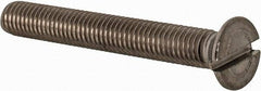 Value Collection - M5x0.80 Metric Coarse, 40mm OAL Slotted Drive Machine Screw - Flat Head, Grade 18-8 & A2 Stainless Steel, Uncoated, Without Washer - Eagle Tool & Supply