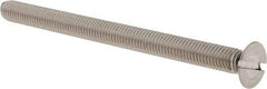 Value Collection - M5x0.80 Metric Coarse, 70mm OAL Slotted Drive Machine Screw - Flat Head, Grade 18-8 & A2 Stainless Steel, Uncoated, Without Washer - Eagle Tool & Supply