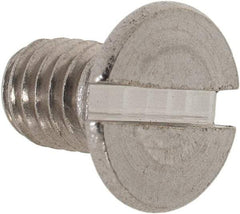 Value Collection - M6x1.00 Metric Coarse, 10mm OAL Slotted Drive Machine Screw - Flat Head, Grade 18-8 & A2 Stainless Steel, Uncoated, Without Washer - Eagle Tool & Supply