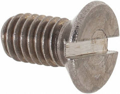 Value Collection - M6x1.00 Metric Coarse, 12mm OAL Slotted Drive Machine Screw - Flat Head, Grade 18-8 & A2 Stainless Steel, Uncoated, Without Washer - Eagle Tool & Supply