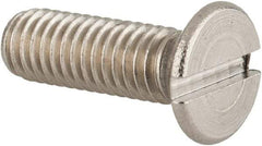 Value Collection - M6x1.00 Metric Coarse, 20mm OAL Slotted Drive Machine Screw - Flat Head, Grade 18-8 & A2 Stainless Steel, Uncoated, Without Washer - Eagle Tool & Supply