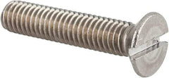 Value Collection - M6x1.00 Metric Coarse, 30mm OAL Slotted Drive Machine Screw - Flat Head, Grade 18-8 & A2 Stainless Steel, Uncoated, Without Washer - Eagle Tool & Supply