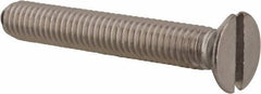 Value Collection - M6x1.00 Metric Coarse, 40mm OAL Slotted Drive Machine Screw - Flat Head, Grade 18-8 & A2 Stainless Steel, Uncoated, Without Washer - Eagle Tool & Supply