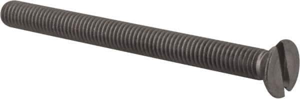 Value Collection - M6x1.00 Metric Coarse, 70mm OAL Slotted Drive Machine Screw - Flat Head, Grade 18-8 & A2 Stainless Steel, Uncoated, Without Washer - Eagle Tool & Supply