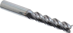 Niagara Cutter - 1/2", 2" LOC, 1/2" Shank Diam, 4" OAL, 3 Flute, Solid Carbide Square End Mill - Single End, TiCN Finish, Spiral Flute, 45° Helix, Centercutting, Right Hand Cut, Right Hand Flute, Series A345 - Eagle Tool & Supply