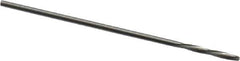 Magafor - 0.8509mm Solid Carbide 4 Flute Chucking Reamer - Spiral Flute, 0.0335" Straight Shank, 9/32" Flute Length, 1-5/16" OAL - Eagle Tool & Supply