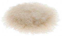 3M - 3" Diam Wool Bonnet Pad - 15/16" Pile, Hook & Loop Attachment - Eagle Tool & Supply