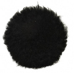 3M - 3" Diam Lambswool Bonnet Pad - 25/32" Pile, Hook & Loop Attachment - Eagle Tool & Supply